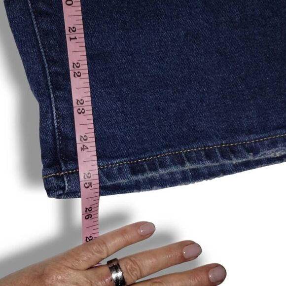 Lane Bryant Jeans Sz 22 Womens Dark Blue Straight Ankle Coastalcore Cottagecore - Picture 8 of 10